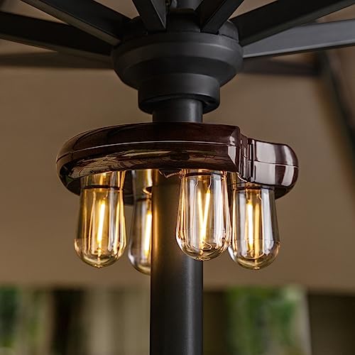 Patio 2 Packs Umbrella Light with LED Edison Bulbs (2 Count)