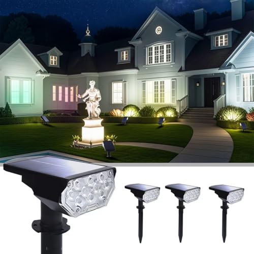 4 Pack Solar Spot Lights Outdoor Waterproof (4 Count)