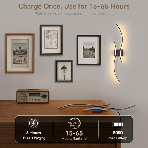 Battery Operated Wall Sconce Set of 2 (2 Count)