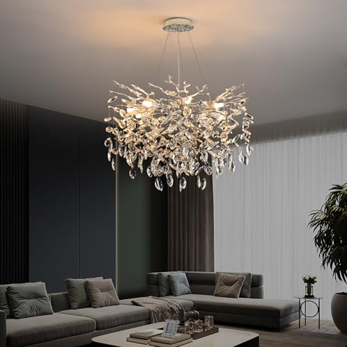 Tree Branch Chandelier Modern Crystal Pendant Light