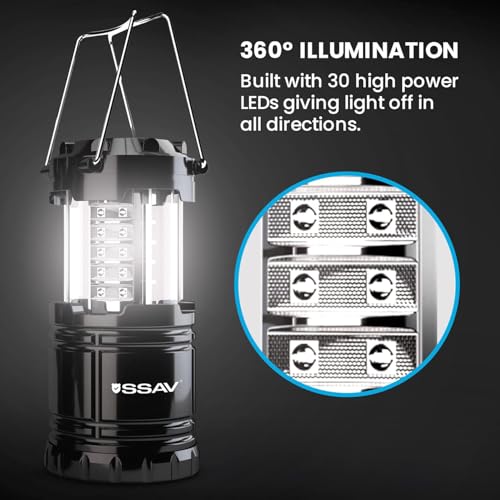8 Pack Battery Powered LED Lanterns with Batteries for Each Lantern (8 Count)