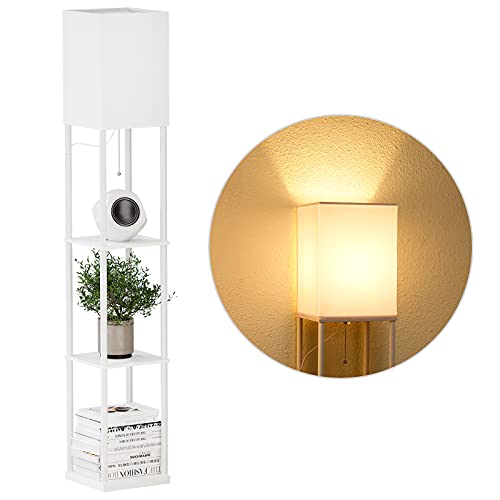 Floor Lamp with Shelves