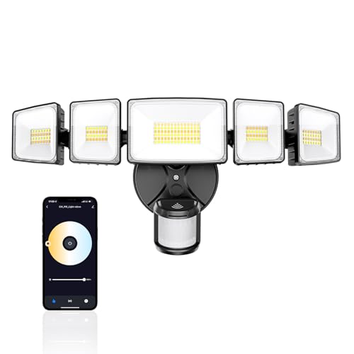 120W Smart LED Security Lights Motion Sensor Outdoor 5 Heads