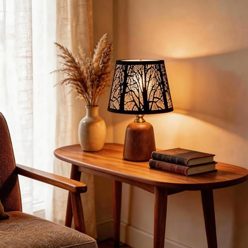 12.4" Rustic Forest Table Lamp