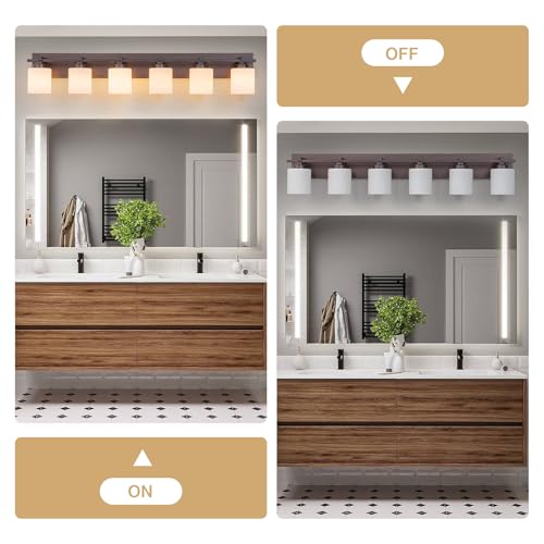 Modern Bathroom Light Fixtures Over Mirror