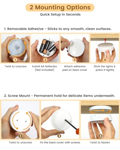 Puck Lights with Remote (2 Count)