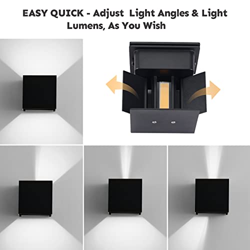 4‑Pack 20W LED Outdoor Porch Wall Light