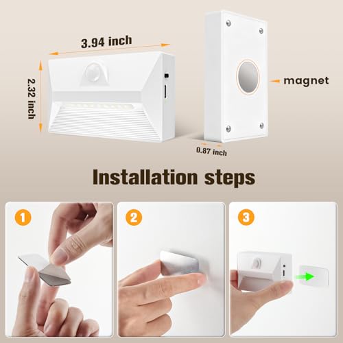 Motion Sensor Rechargeable Stair Lights (8 Count)