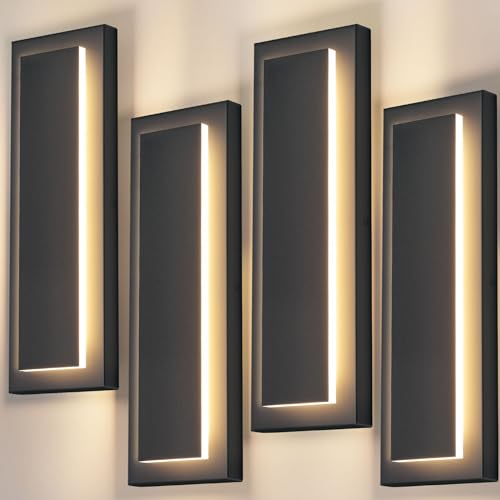 Modern Exterior Lighting Fixtures Outdoor Porch Wall Light 16 in (4 Count)