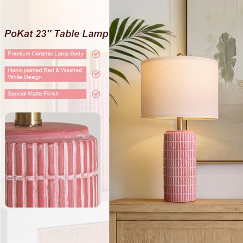 23" Ceramic Table Lamps for Living Room (2 Count)