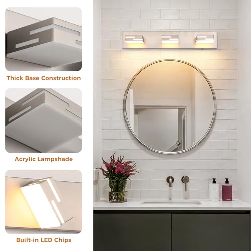 3 Light 5CCT Modern Bathroom Vanity Light Fixtures