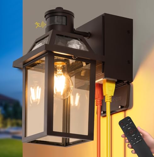 Porch Light with GFCI Outlet and Remote