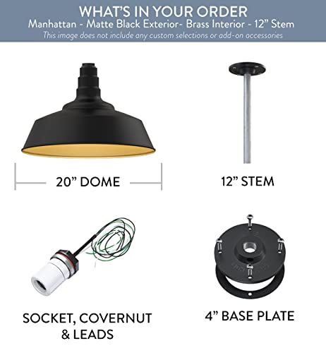 Industrial Pendant Light 20 Inch Extra Large Steel