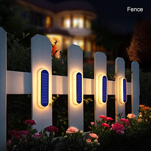Stick on Flat Solar Step Dock Deck Stair Lights Outdoor Waterproof (4 Count)