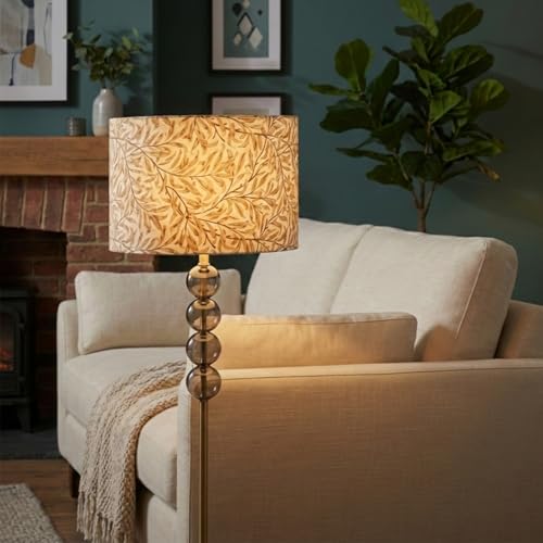 Yellow Leaf 13" Lamp Shades Set of 2 with Harps (2 Count)