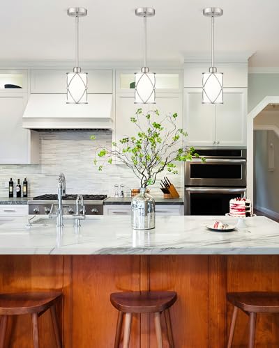Brushed Nickel Pendant Lights Kitchen Island 2 Pack (2 Count)