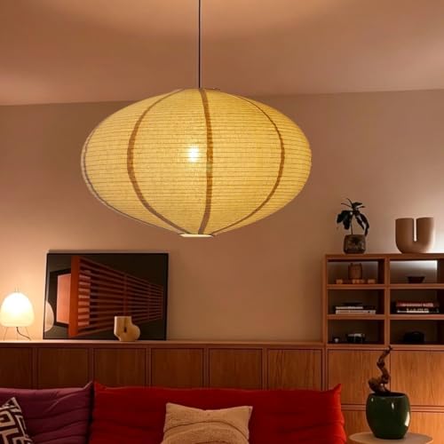 20 Inch Oval Linen Pendant Light Shade