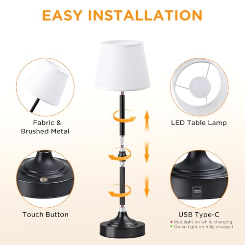 2 Pack Cordless Table Lamp (2 Count)