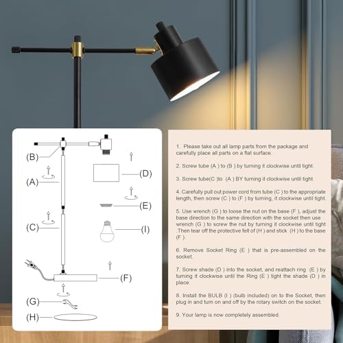 22.2" Modern Desk Lamp