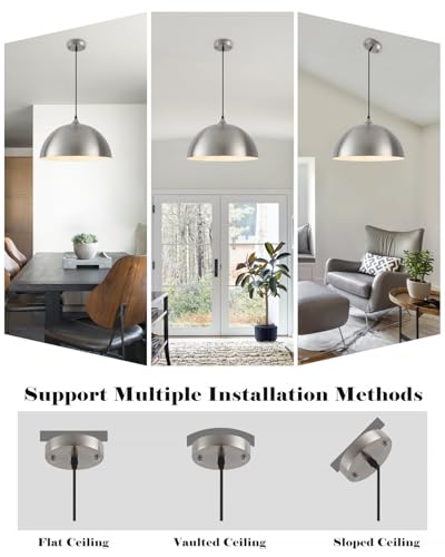 Brushed Nickel Pendant Lights Kitchen Island (2 Count)