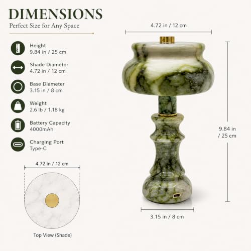 Natural Marble Table Lamp