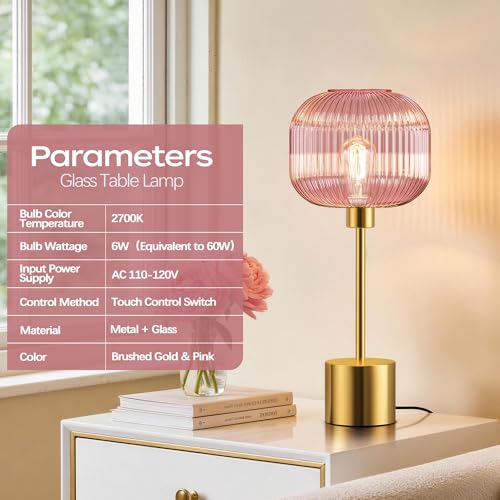 Glass Table Lamp for Living Room