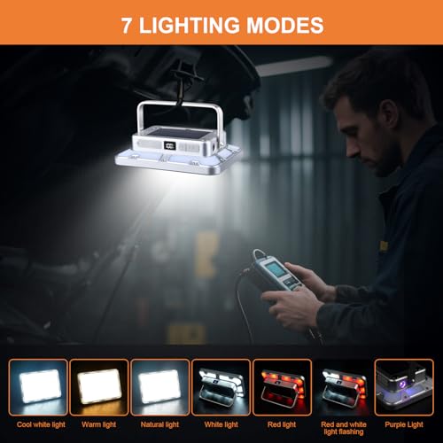 Rechargeable LED Umbrella Light Brightness Working Aluminum for Camping BBQ