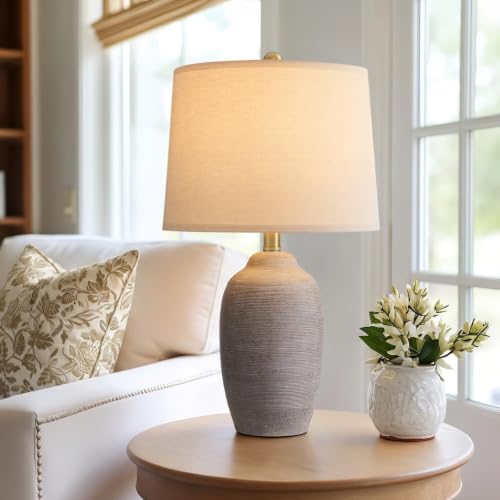 24.5" Vintage Ceramic Table Lamp Single