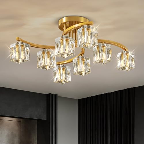 Semi Flush Mount Ceiling Light Fixture with 8