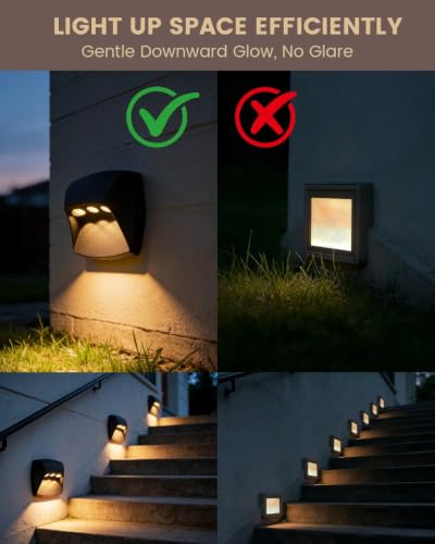 4 Pack Aluminum Low Voltage Outdoor Step Lights (4 Count)
