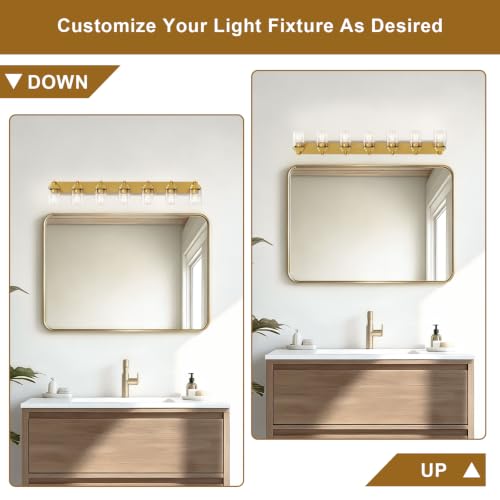 Brushed Gold Bathroom Light Fixtures