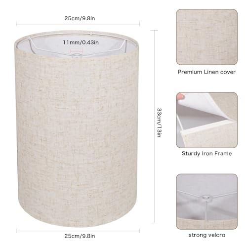 Tall Drum Lamp Shade for Table Lamps