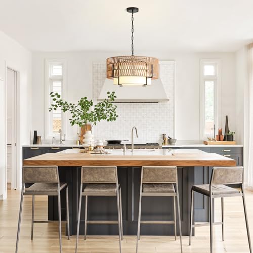 4 Light Boho Chandelier for Dining Room