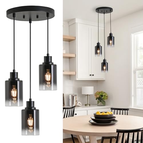 3 Light Black Pendant Lighting