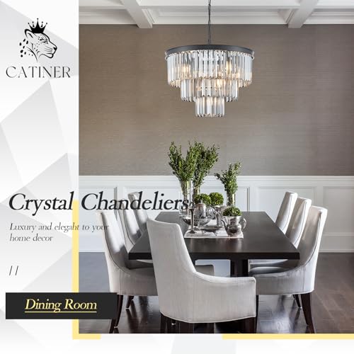 20" Smoke Gray Crystal Chandeliers