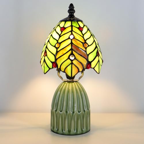 Tiffany Stained Glass Mushroom Table Lamp 12.5 Inch