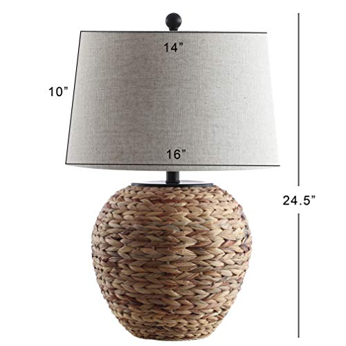 Alaro Table Lamp Woven Water Hyacinth Basket 24.5"