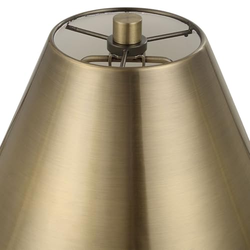 Nexum Antique Brass Modern Metal Buffet Table Lamp with Tapered Metal Shade