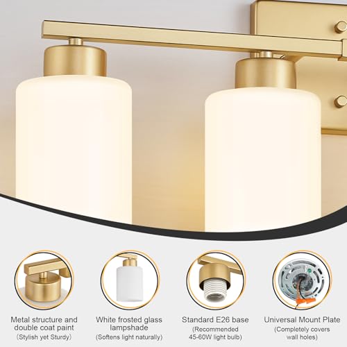 Gold Bathroom Light Fixtures Vanity Lights Over Mirror