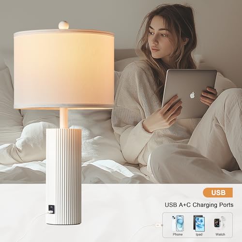 24.5”Modern Table Lamps for Living Room (2 Count)