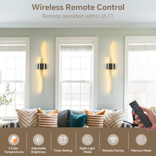 Wireless Wall Sconces Set of Two (2 Count)