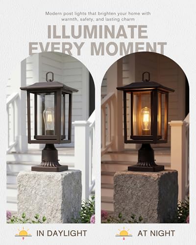 Oil Rubbed Bronze Outdoor Post Lights 2 Pack (2 Count)