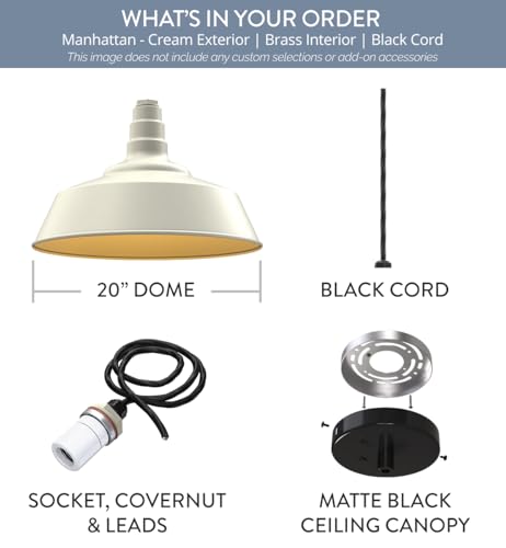 Industrial Pendant Light 20 Inch Extra Large Steel Warehouse