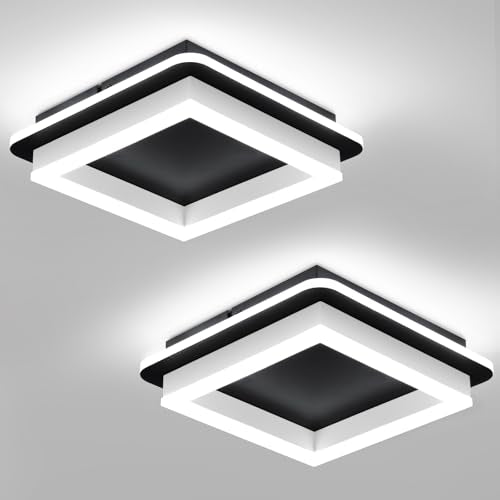 2 Packs Square Flush Mount Ceiling Light