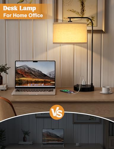 20.7" Tall Table Lamp with USB & Outlet