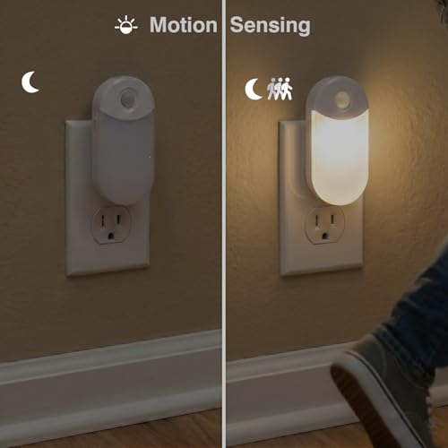 4-in-1 Power Failure Night Light,Flashlight,Motion Sensing, 3-Pack (3 Count)