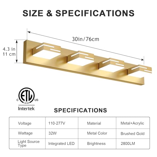 LED Modern Bathroom Vanity Light Fixtures