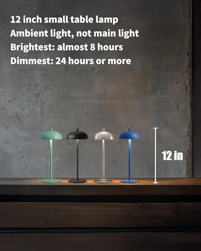 12" Cordless Table Lamps Set of 2