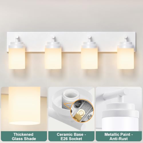 Bathroom Light Fixture White
