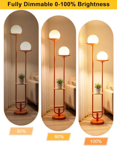63IN Globe Floor Lamp with Shelf 2 (2 Count)